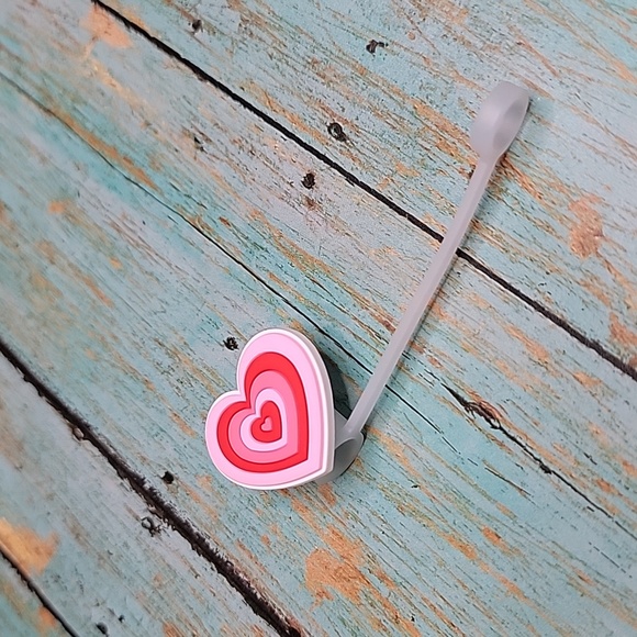 Valentine Heart Straw Topper - Picture 3 of 5